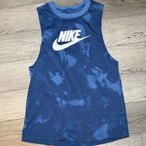 Women's "The Nike Tee" Nike Navy and Light Blue Futura Tank Top Size XS